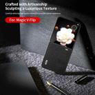 For Honor Magic V Flip ABEEL Black Edge Genuine Leather Mino Phone Case(Black) - 2