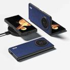 For Honor Magic V3 ABEEL Black Edge Genuine Leather Mino Phone Case(Royal Blue) - 2