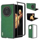 For Honor Magic V3 ABEEL Black Edge Genuine Leather Mino Phone Case(Green) - 1