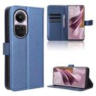 For OPPO Reno10 / Reno10 Pro Global Diamond Texture Leather Phone Case(Blue) - 1
