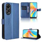 For OPPO A58 4G Diamond Texture Leather Phone Case(Blue) - 1