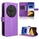 For OPPO Find X7 Ultra 5G Diamond Texture Leather Phone Case(Purple) - 1