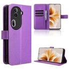 For OPPO Reno11 Pro 5G Global Diamond Texture Leather Phone Case(Purple) - 1