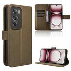 For OPPO Reno12 Pro 5G Global Diamond Texture Leather Phone Case(Brown) - 1