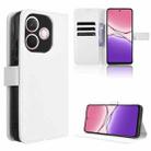 For OPPO A5 Pro 5G Global Diamond Texture Leather Phone Case(White) - 1