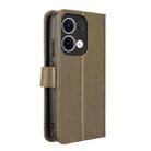 For OPPO Reno13 5G Global Diamond Texture Leather Phone Case(Brown) - 3
