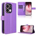 For OPPO Reno13 Pro 5G Global Diamond Texture Leather Phone Case(Purple) - 1