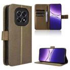 For OPPO F29 5G Global Diamond Texture Leather Phone Case(Brown) - 1