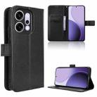 For OPPO Reno14 5G Global Diamond Texture Leather Phone Case(Black) - 1