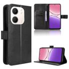 For OPPO A5x 4G / 5G Global Diamond Texture Leather Phone Case(Black) - 1