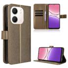 For OPPO A5x 4G / 5G Global Diamond Texture Leather Phone Case(Brown) - 1