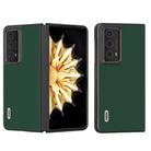 For Honor Magic V2 ABEEL Genuine Silky Soft Black Edge Phone Case(Green) - 1