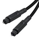 1.5m EMK OD4.0mm Square Port to Square Port Digital Audio Speaker Optical Fiber Connecting Cable(Black) - 1