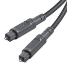 8m EMK OD4.0mm Square Port to Square Port Digital Audio Speaker Optical Fiber Connecting Cable(Silver Grey) - 1