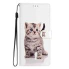 For Samsung Galaxy A25 5G Colored Drawing Leather Phone Case(Little Tabby Cat) - 2