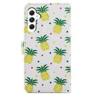 For Samsung Galaxy A25 5G Colored Drawing Leather Phone Case(Pineapple) - 3