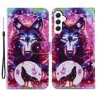 For Samsung Galaxy S23 FE 5G Colored Drawing Leather Phone Case(Wolf Totem) - 1