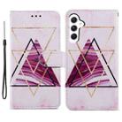 For Samsung Galaxy S23 FE 5G Colored Drawing Leather Phone Case(Three-color Marble) - 1