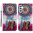 For Samsung Galaxy S23 FE 5G Colored Drawing Leather Phone Case(Dreamcatcher) - 1