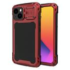 For iPhone 14 LK MagSafe Shockproof Life Waterproof Dustproof Metal Phone Case(Red) - 1