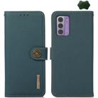 For Nokia G42 KHAZNEH Custer Genuine Leather RFID Phone Case(Green) - 1