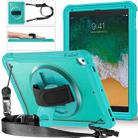 For iPad Air / Air 2 / 9.7 2018 / 2017 Heavy Duty Hybrid Tablet Case with Handle & Strap(Light Blue) - 1
