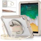 For iPad Air / Air 2 / 9.7 2018 / 2017 Heavy Duty Hybrid Tablet Case with Hand Grip & Strap(Khaki) - 1