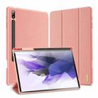 For Samsung Galaxy Tab S9+ DUX DUCIS Domo Series Cloth Texture Magnetic Leather Tablet Case(Pink) - 1