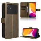 For Cubot Note 21 Diamond Texture Leather Phone Case(Brown) - 1