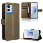 For Cubot Note 50 Diamond Texture Leather Phone Case(Brown) - 1