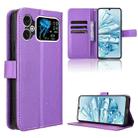 For Cubot A20 Diamond Texture Leather Phone Case(Purple) - 1