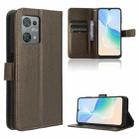 For Blackview Oscal C30 / C30 Pro Diamond Texture Leather Phone Case(Brown) - 1