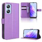 For Blackview A52 / A52 Pro Diamond Texture Leather Phone Case(Purple) - 1