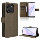 For Blackview Wave 6C Diamond Texture Leather Phone Case(Brown) - 1