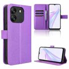 For Blackview Wave 6C Diamond Texture Leather Phone Case(Purple) - 1