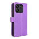 For Blackview Wave 6C Diamond Texture Leather Phone Case(Purple) - 3