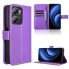 For Blackview Oscal Tiger 13 Diamond Texture Leather Phone Case(Purple) - 1