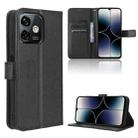 For Ulefone Note 16 Pro Diamond Texture Leather Phone Case(Black) - 1