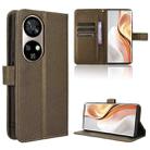 For Ulefone Note 17 Pro Diamond Texture Leather Phone Case(Brown) - 1