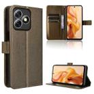 For Ulefone Note 18 Ultra Diamond Texture Leather Phone Case(Brown) - 1