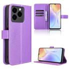 For Ulefone Note 20 Pro Diamond Texture Leather Phone Case(Purple) - 1