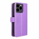 For Ulefone Note 20 Pro Diamond Texture Leather Phone Case(Purple) - 3