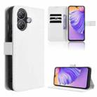 For Ulefone Note 21 Diamond Texture Leather Phone Case(White) - 1
