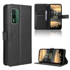 For Nokia XR21 Diamond Texture Leather Phone Case(Black) - 1