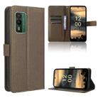 For Nokia XR21 Diamond Texture Leather Phone Case(Brown) - 1