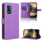 For Nokia XR21 Diamond Texture Leather Phone Case(Purple) - 1