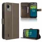 For Nokia C110 4G Diamond Texture Leather Phone Case(Brown) - 1