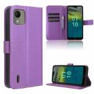 For Nokia C110 4G Diamond Texture Leather Phone Case(Purple) - 1