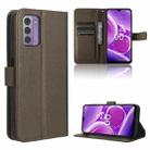 For Nokia G42 Diamond Texture Leather Phone Case(Brown) - 1