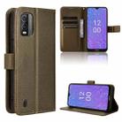 For Nokia C210 Diamond Texture Leather Phone Case(Brown) - 1